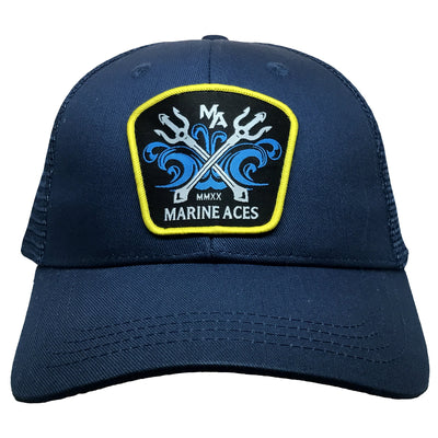 Cross Trident Trucker Hat (Navy)