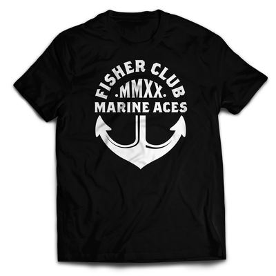 Half Anchor T-Shirt (Black)