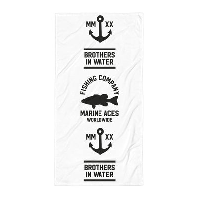 Brothers in Water Towel (White)